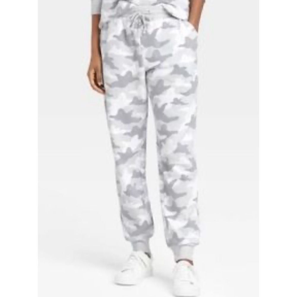 Mighty Fine Women's light grey and white Halloween Ghost Joggers